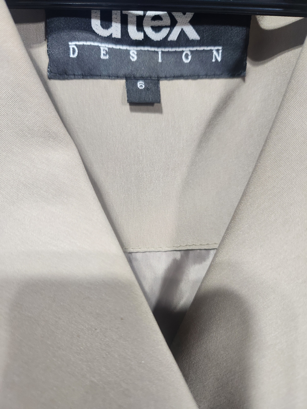 Utex Taupe Maxi Trench Dress with Chain-Link Belt - Picture 3 of 8
